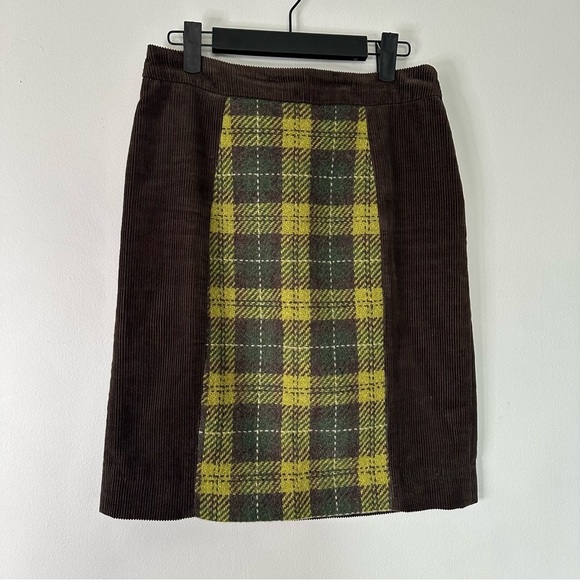 Maeve Dresses & Skirts - Maeve by Anthropologie Corduroy and plaid Pencil Skirt